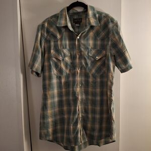 High Noon Men's Plaid Short Sleeve Shirt